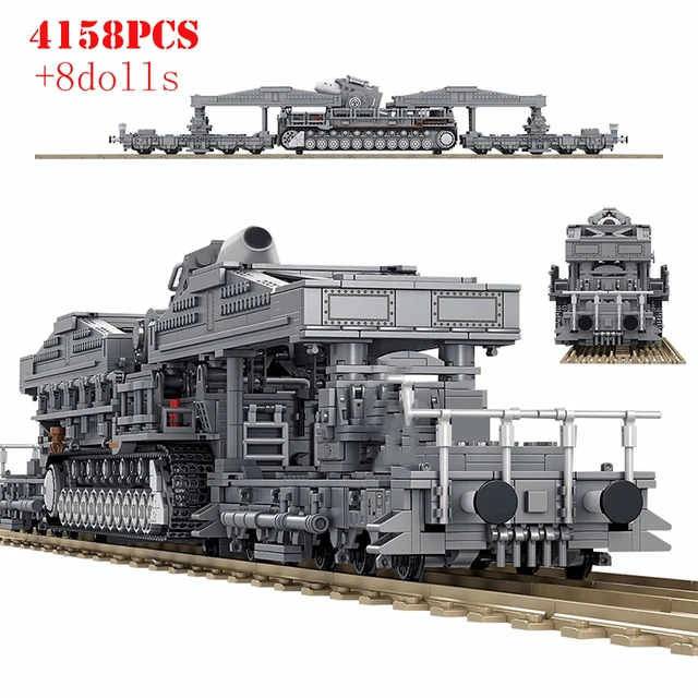 3846pcs Wwii Germany Heavy Artillery Schwerer Gustav Train Gun Military  Model Building Block Educational Bricks Toy - Blocks - AliExpress