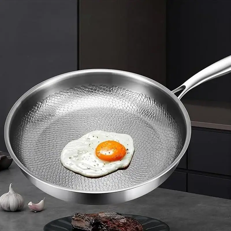 Titanium Cookware Non Stick Titanium Cooking Pan With Lid And Spatula Kitchen Cookware Sets For Fish Steak Pancake Baking