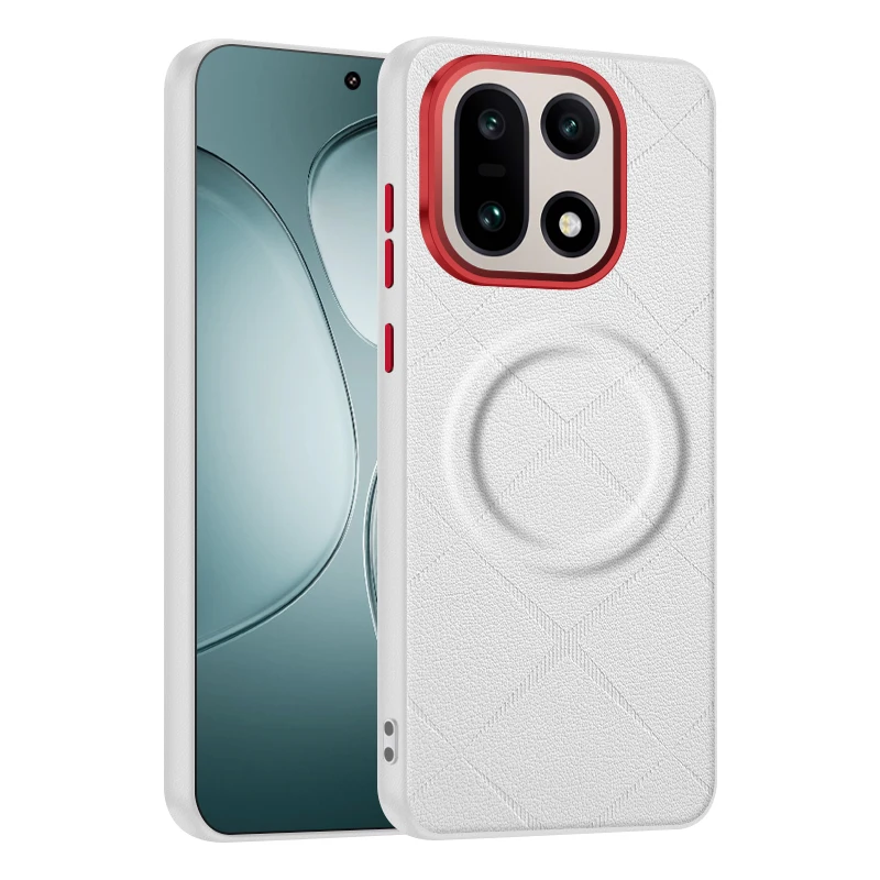 Premium Business Luxury Leather Magnetic Wireless Charging Shockproof Bumper Case