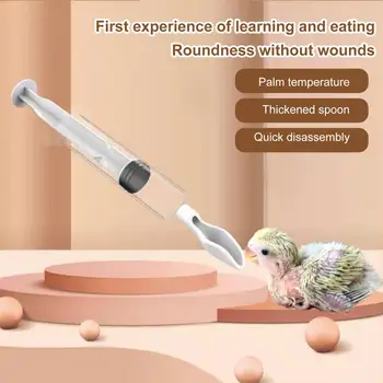 새 아기 먹이 바늘, 앵무새 작은 애완 동물용 이동식 미니 스푼, 플라스틱 위관 튜브 먹이 도구, 스케일 포함, 1 세트