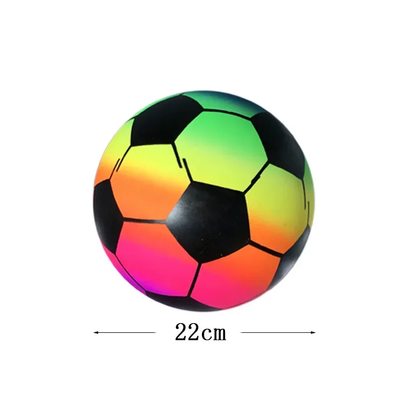Environmentally Friendly Rainbow Ball Toys for Children Indoor and Outdoor Game Soft and Elastic Leather Ball Party Gifts 6
