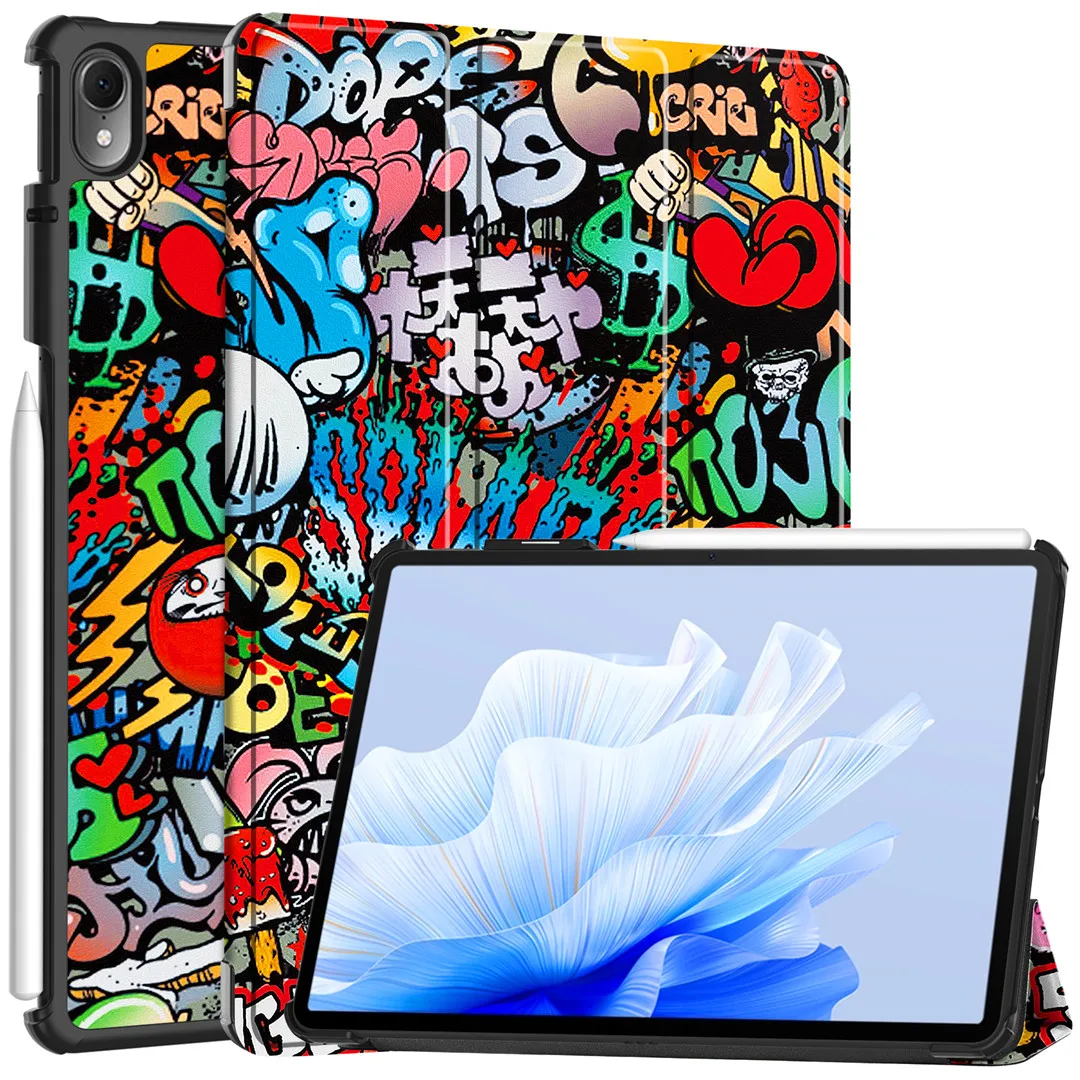 Huawei MatePad Air 11.5" 2023 tablet tok, háromrészes állvány, táblagép tok, Matepad Air DBY2-AL00 W00 11.5 hüvelykes tablet tok, Funda_voghion.com