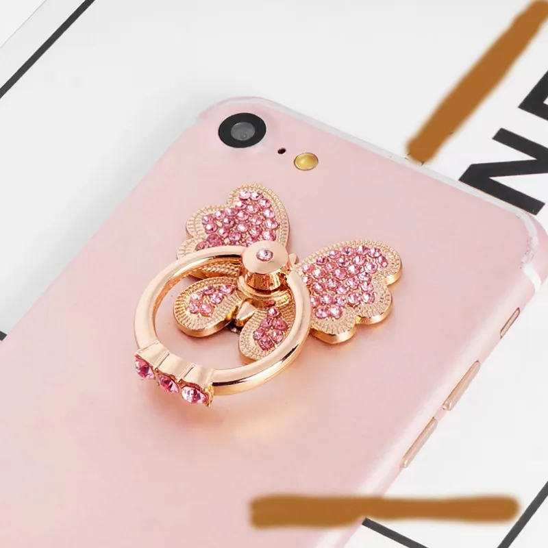 Elegant Diamond Butterfly 360° Rotating Phone Holder and Desktop Stand