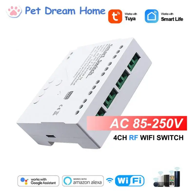 

Реле управления Wi-Fi Tuya Smartlife, 7-32 В, 85-250 В