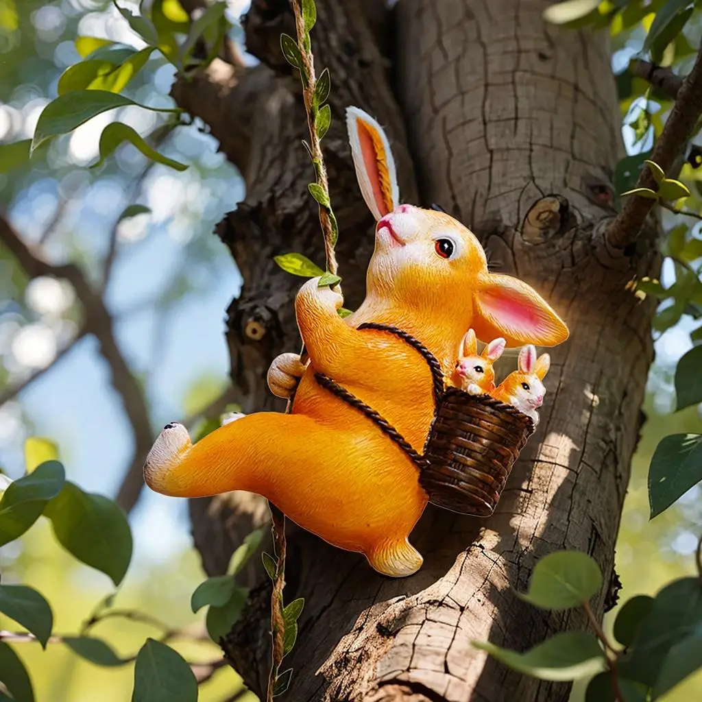 

Garden Rabbit Sculpture Rabbit Ornament for Landscaping Yard Gardening Gifts