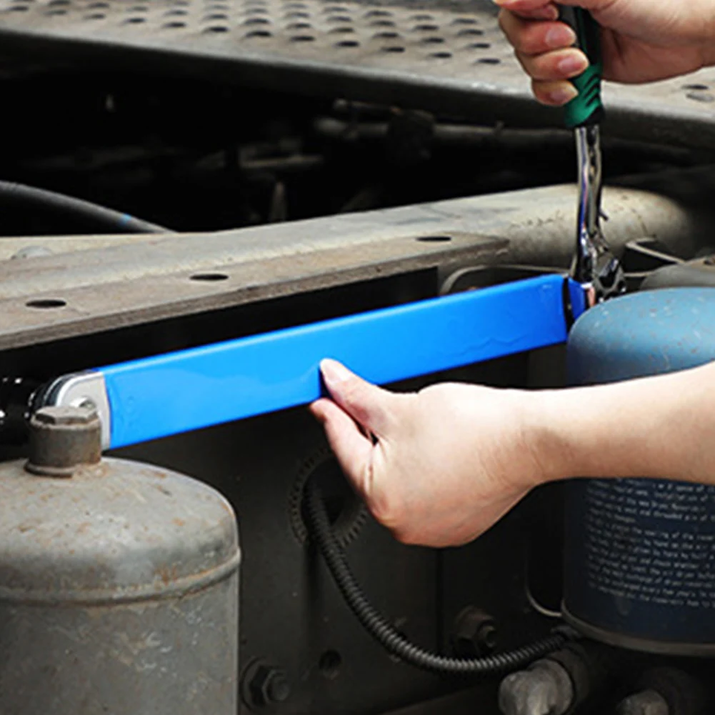 Stainless Steel Dual Purpose Wrench with Adapters for Automotive Repairs