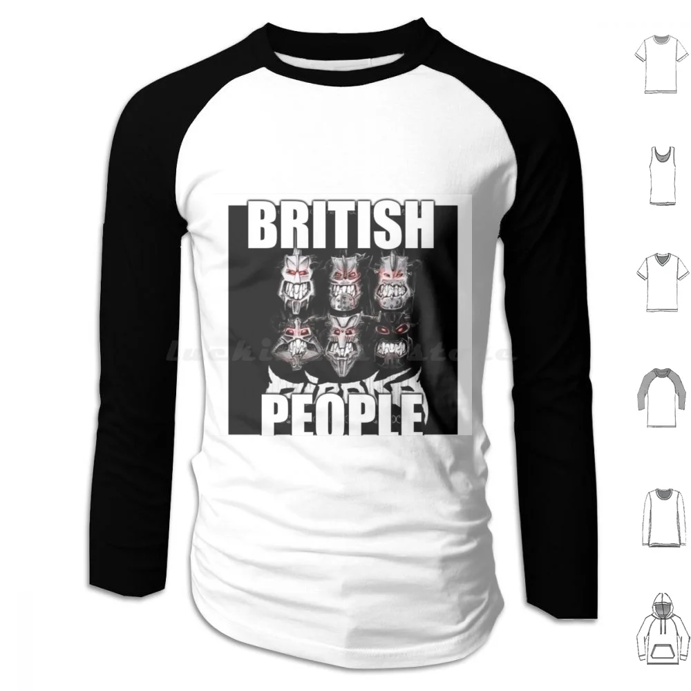 British People Bionicle Piraka Felpa Con Cappuccio Cotone Manica Lunga Bionicle Ciad British Briish Funny Meme Ironic Edgy Metal Rap
