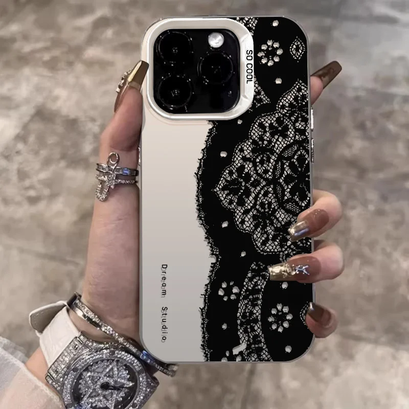 Elegant Lace Design Phone Case - Premium Protection Cover