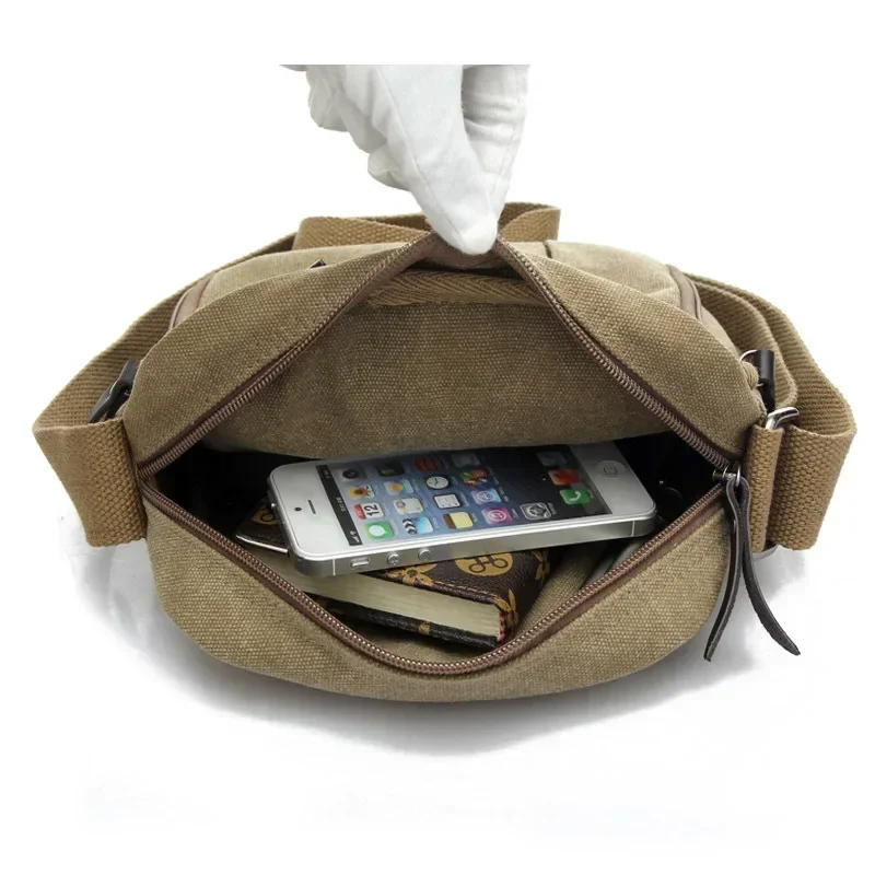 2024 men's bags Canvas bag fashion men messenger bags high quality brand bolsa feminina shoulder bags Shoulder strap handbags 4