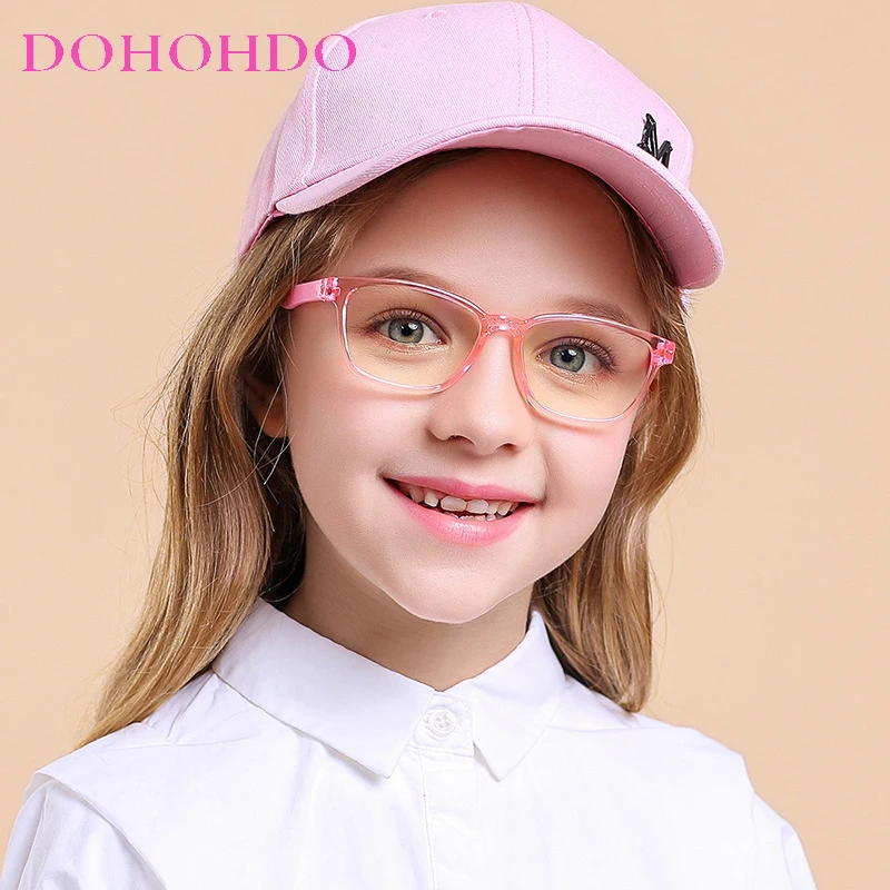 New Kids Blue Light Glasses Fashion Silicone Ultralight TR90 Flexible Frame Optical Eyeglasses Frame Boy Girl Glasses UV400