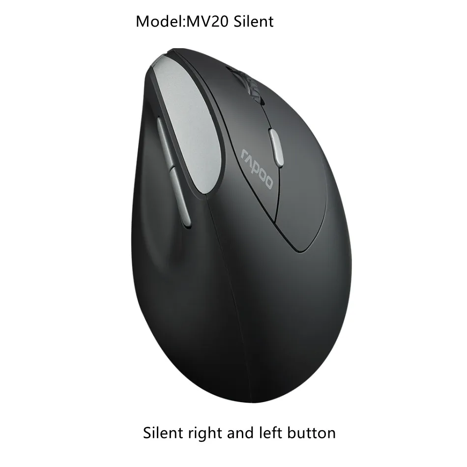 computer mouse RAPOO MV20 Ergonomic Office Vertical Wireless Silent Mouse 6 Buttons 800/1200/1600 DPI Optical Mice For PC Laptop/Desktop types of computer mouse Mice