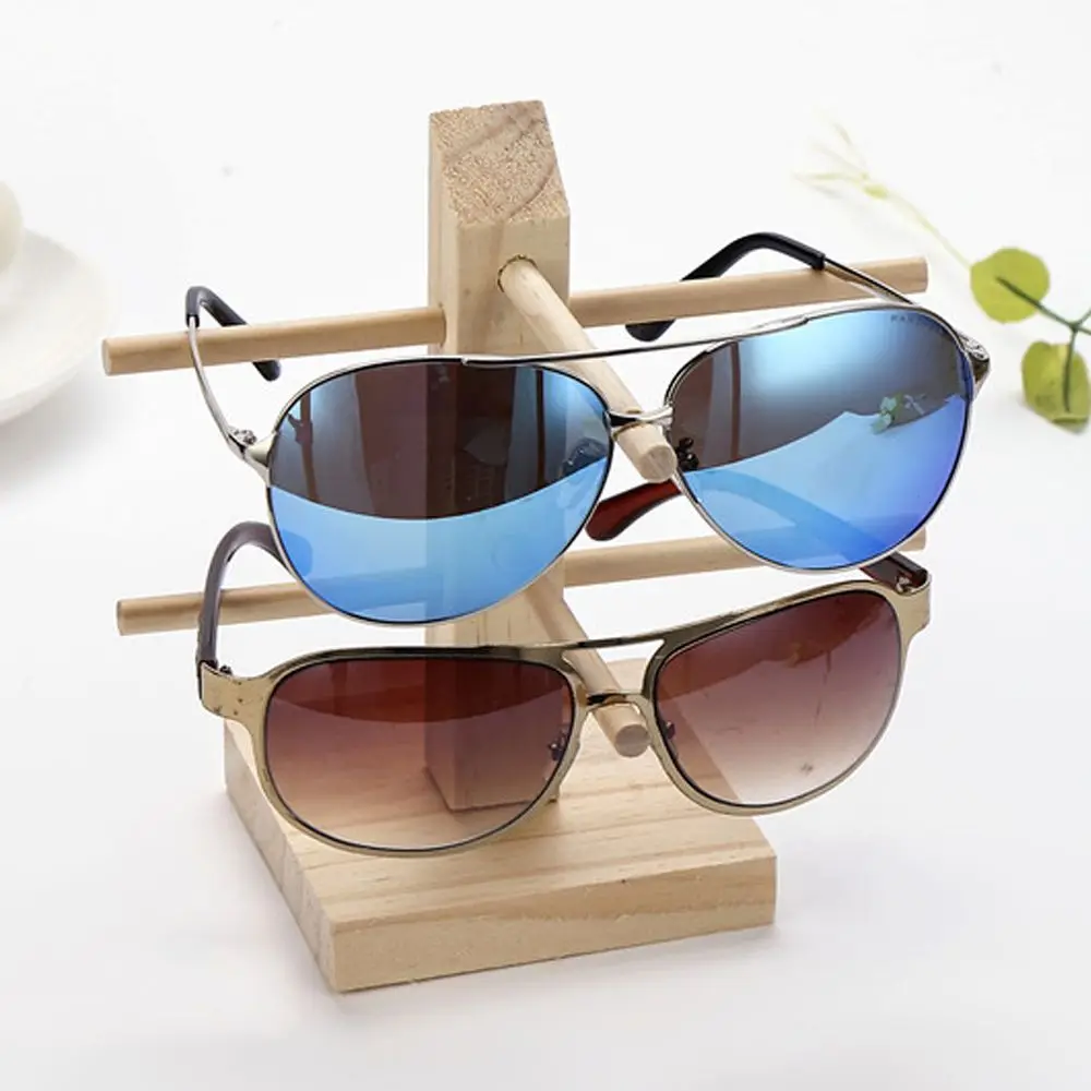 Multi-layer Wooden Sunglasses Display Stand For Women's Glasses_voghion.com
