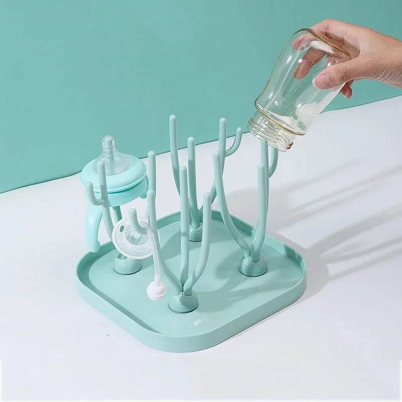 Baby Bottle Drying Rack Feeding Cup Holder Removable Tree Shape Rack Cleaning Pacifiers And Accessories Storage Drying Shelf 2