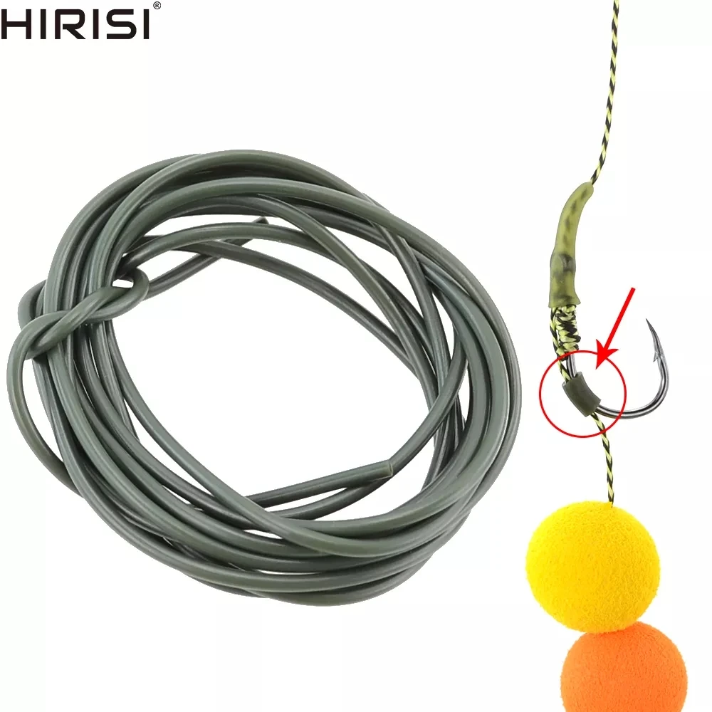 Tube silicone pour montages carpe HIRISI système safety lead-clip tailles 0.5x1.8mm 0.8x1.9mm 3 mètres