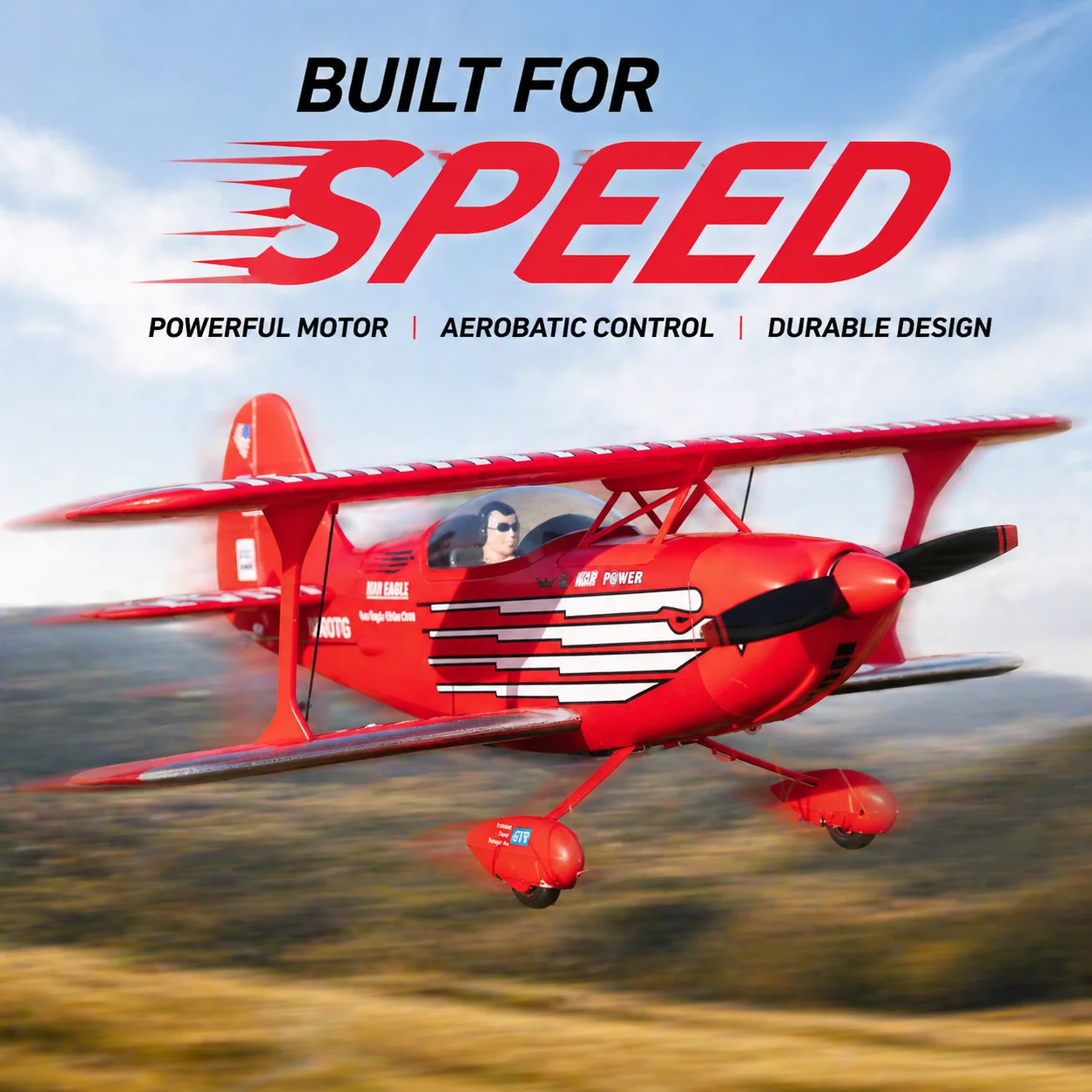 Avion RC Beech D17S EPP+ Brushless 2.4G Gyroscope 6 Axes