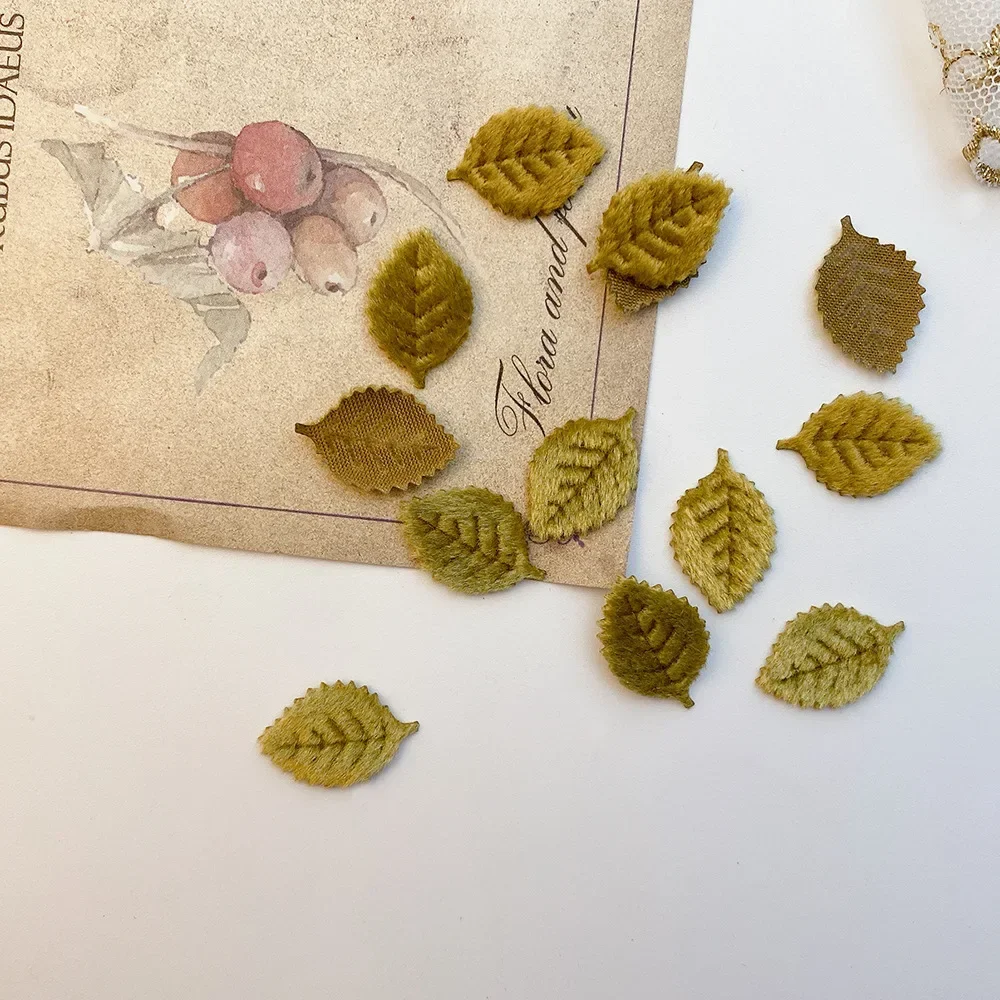 Mini Leaves Appliques Sewing Supplies Headwear Decor Corsage Floral for Diy Wedding Dress Hat Clothes Outfit Coat
