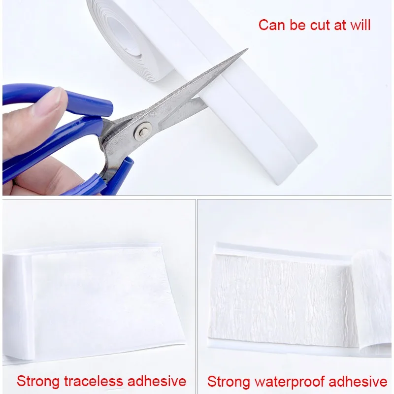 bath sealing tape adhesive tape waterproof tape shower sealing tape waterproof sealing tape sealing tape adhesive seal strip PVC material sink crack strip kitchen bathroom bathtub corner sealing tape waterproof and mildew proof adhesive sealing tape