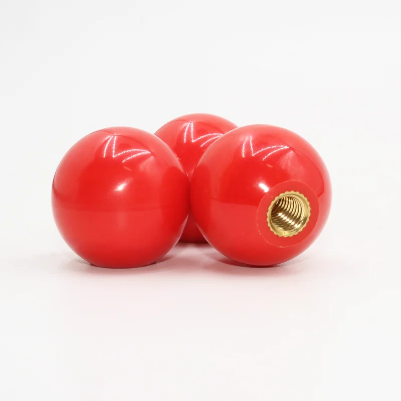 Black Red Round Ball Resin Ball Knobs Bakelite Lever Knob Grip Handles M4-M12 Of Furniture Or Machine Tool Copper Core furniture knobs,machine tool knobs,mechanical equipment handles