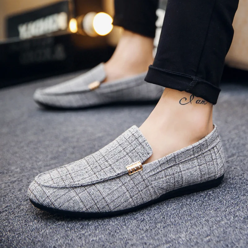 

Men Loafers 2022 Spring Summer Men Shoes Casual Shoes Light Canvas Youth Shoes Men Breathable Fashion Flat Footwear