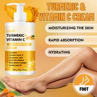 Crème pour les mains et les pieds au curcuma et à la vitamine C GSWP, procure une hydratation profonde sans sensation grasse pour les mains. 250g/500g 3