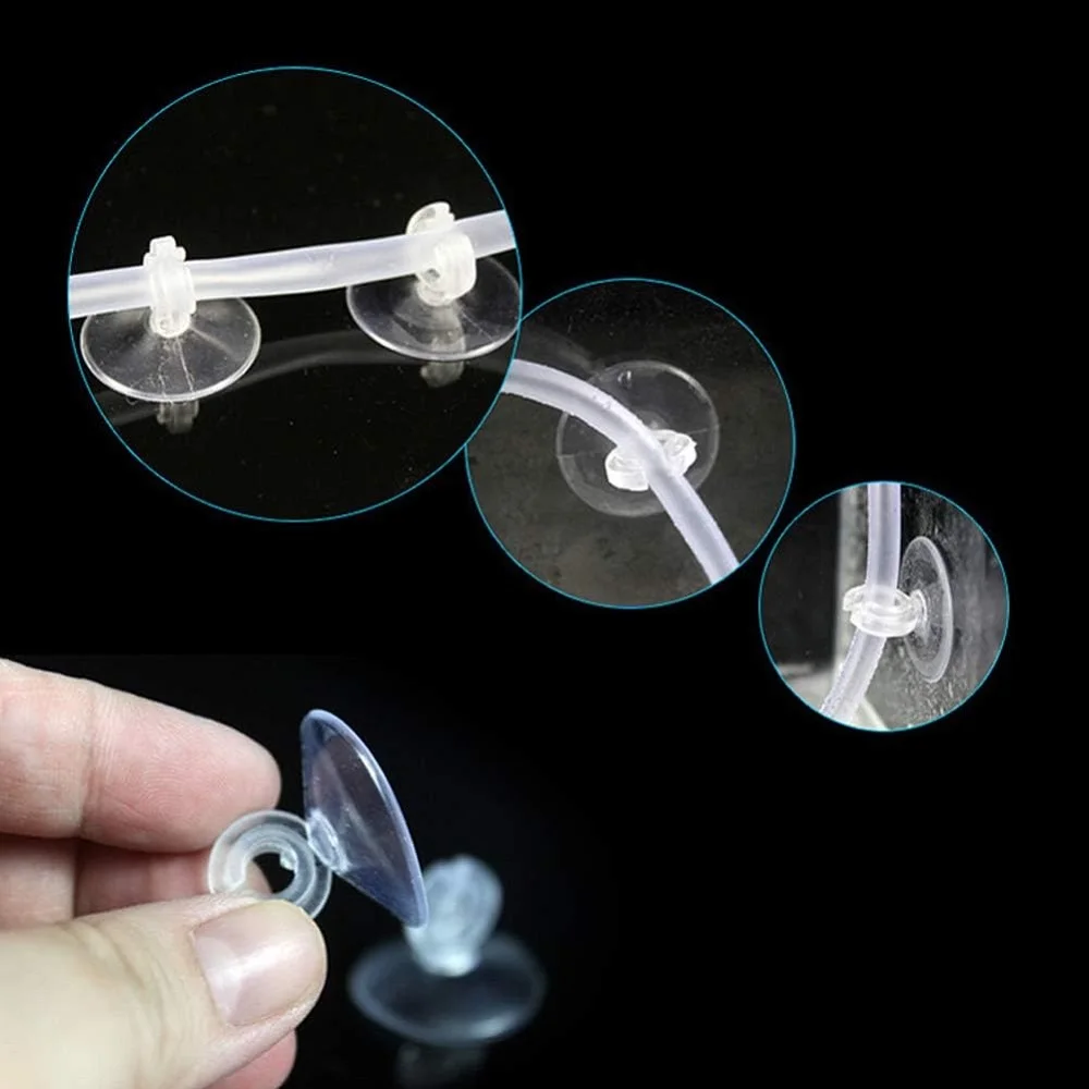 10pcs Aquarium Sucker Air Tube Fixed Suction Cups Fish Tank Oxygen Air Tube Fixing Clip 4-6mm Tubing aquarium suction cup aquarium clip holders aquarium hose holder aquarium clip holder
