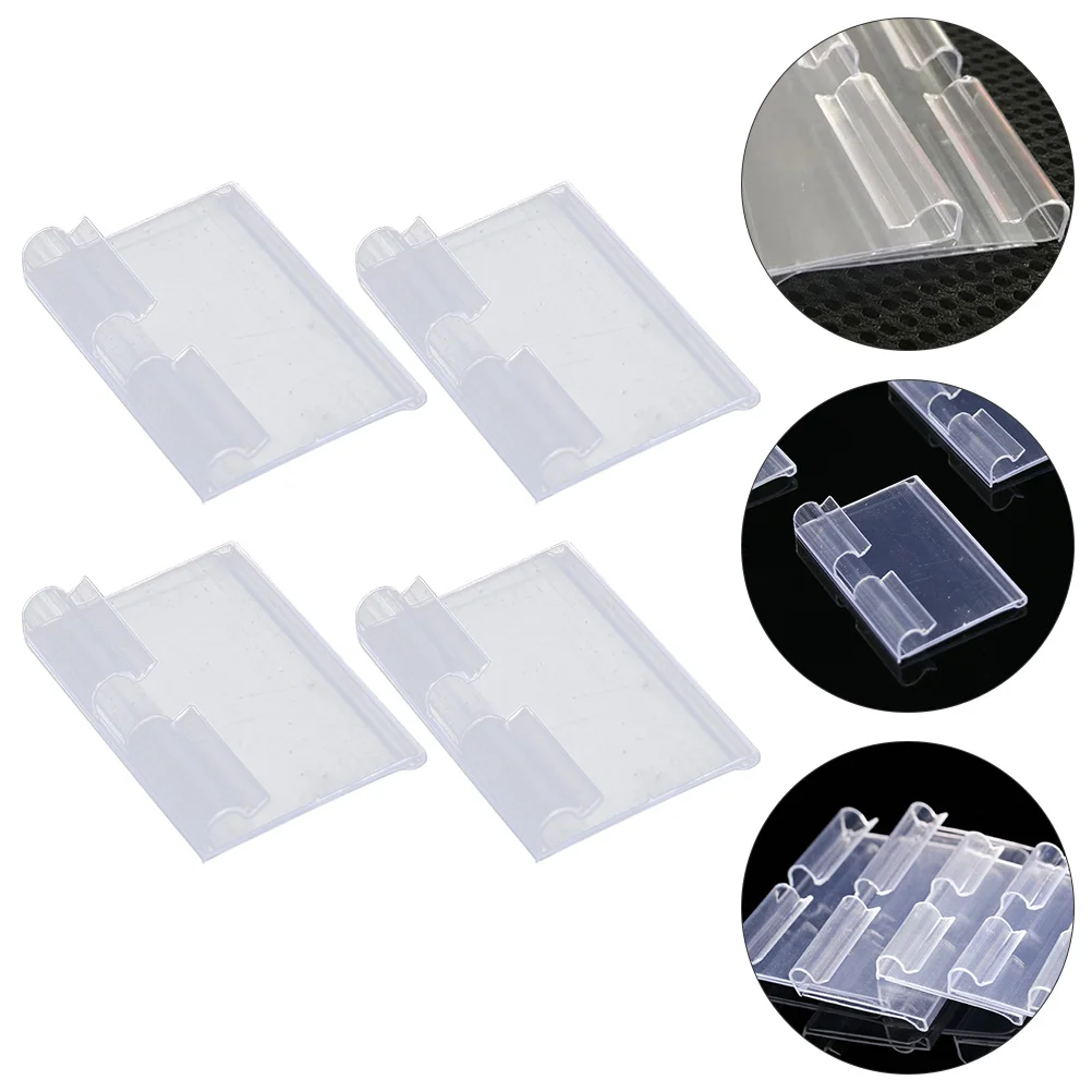 

50pcs Price Holder Clear Price Label Holders Rack Clear Retail Price Label Holders Sign Display Holder For Shops Store
