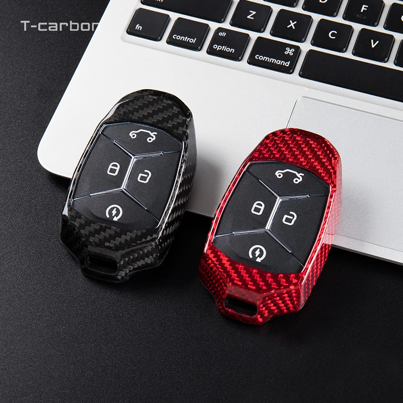 

Car Key Case For LINK 01 02 03 06 PHEV High-Grade Real Carbon Fiber Car Remote Key Fob Cover Shell For Automobiles Accessories