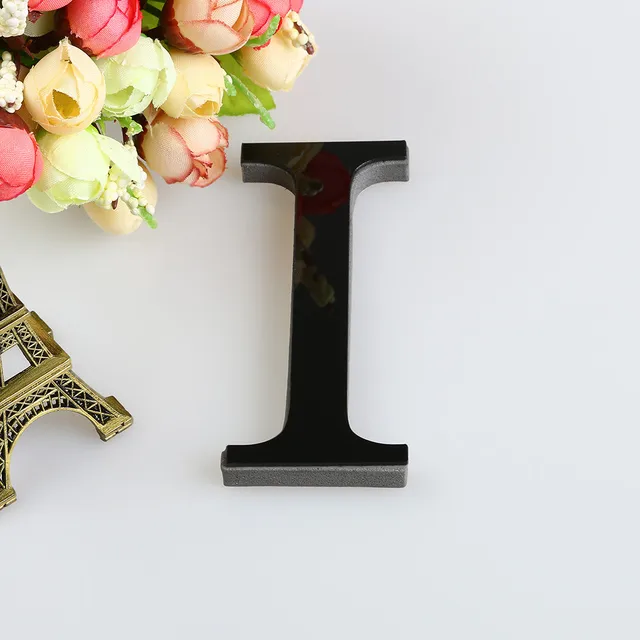 3D Acrylic Wall Ornaments Black Alphabet 51