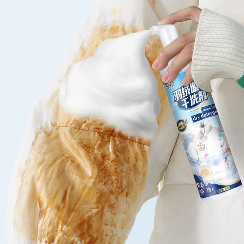 Down Jacket Dry Cleaning Agent Washing-Free Cleaning Spray Laundry Mousse Stain Removal Oil Stain Clothes Washing Foam