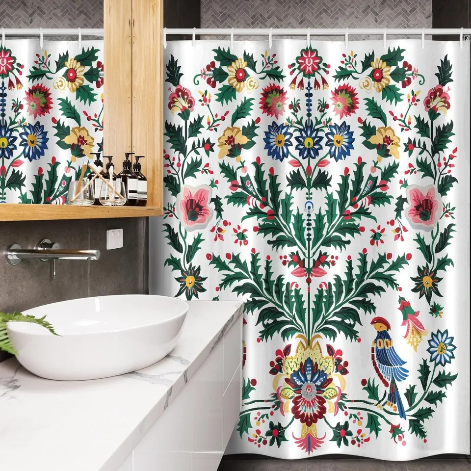 Scandinavian Style Festive Shower Curtain