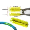 Aquarium Cleaning Brush for Water Hose Lily Pipe Air Tube Stainless Steel Flexible Bent Tube Double Head Brush Fish Tank cleaner 4
