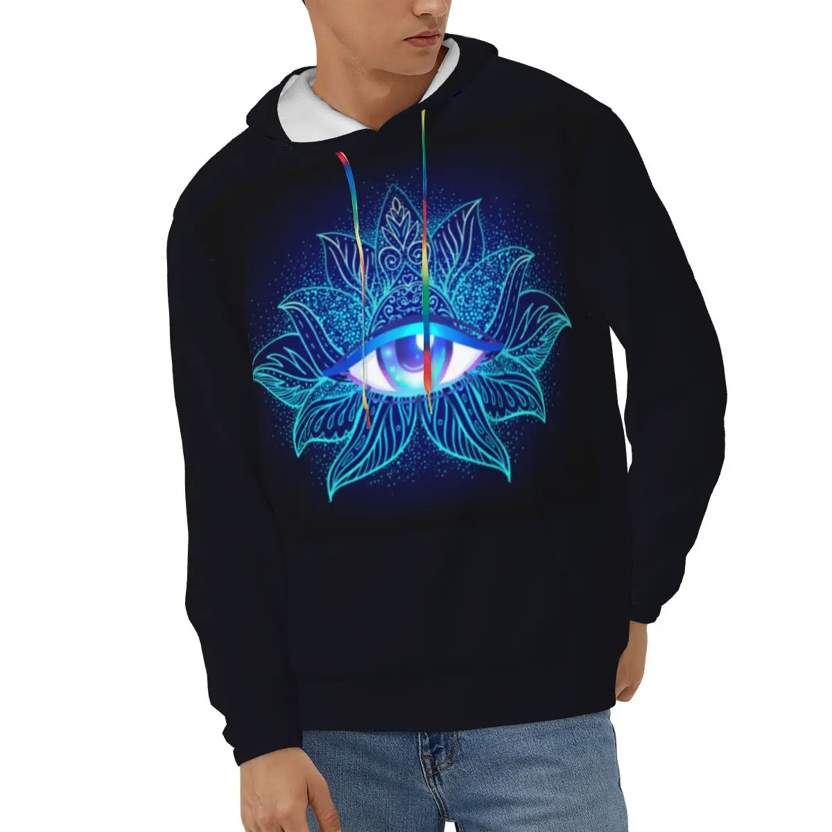 

Sacred Geometry Symbol With All Seeing Eye Hoodies Men Sweatshirt Male Hoody Hip Autumn Winter Hoodie Mens Clothing