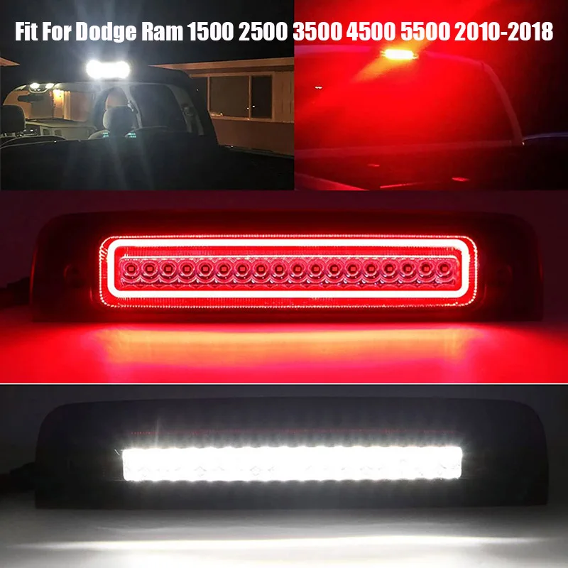 Smoked LED Tail Lights For Dodge Ram 1500/2500/3500 (2009-2018) - Gloss Black Housing, Pair