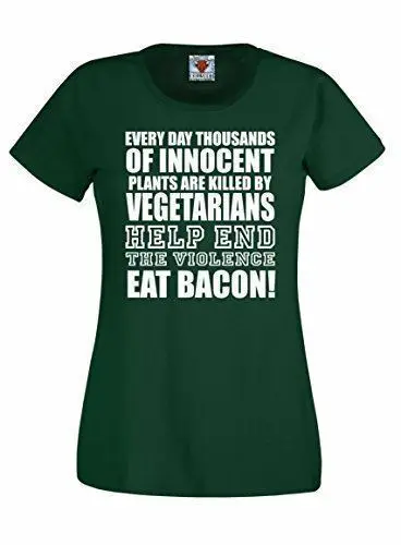 Salva Le Piante Mangia Pancetta Maglietta Da Uomo Mangiatore Di Carne Scherzo Vegano Design Divertente