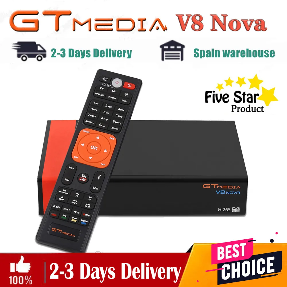 GTMEDIA V8NOVA/V8X DVB-S2X Digital Satellite Receiver Free To Air Built-in 2.4G WiFi TV Decoder Supports Intelsat 901 at 27.5°W 