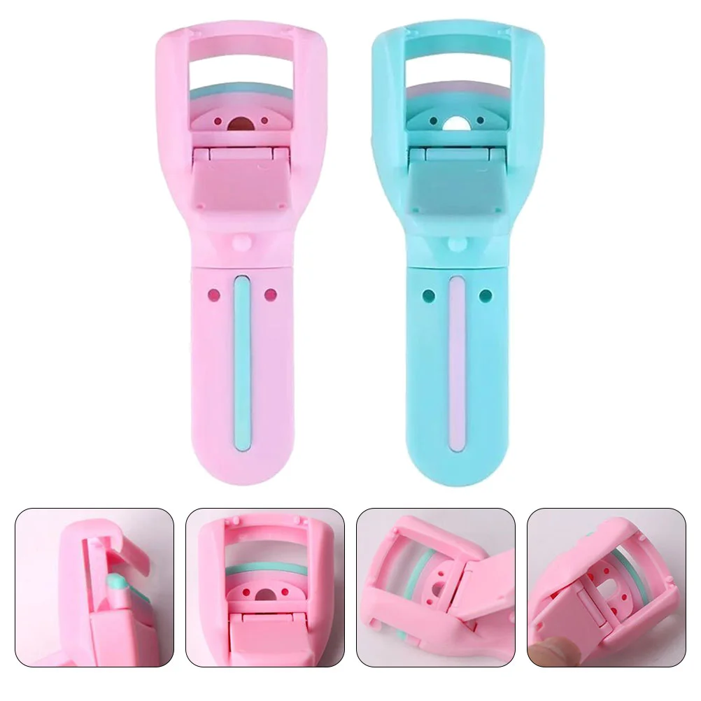 

2 Pcs Fake Eyelashes Curler Rollers Hair Curlers Portable Plastic Makeup Supplies