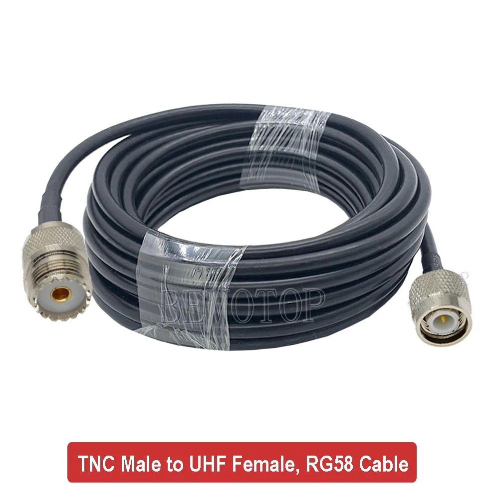 1PCS PL259 UHF 남성 커넥터에서 TNC 남성 커넥터로 RG58 피그테일 케이블 라디오 안테나 RF 연장 케이블 점퍼 CB 라디오 햄 라디오 FM 송신기용