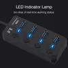 HUB USB 3.0 USB Splitter 2.0 4-in-1 USB Adapter Multi-Port Independent Power Switch Extender 30CM Cable 4