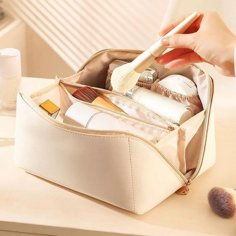 Luxury Women's Travel Makeup Bag Cosmetic Organizer Pouch, Fashion Zip Storage Case festival Gift for Ladies