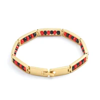 Wholesale New Arrival Stainless Steel Jewelry Green and Yellow Color Orula Elegua Bracelet Mix Beads Unisex Bangle For Women Men 1