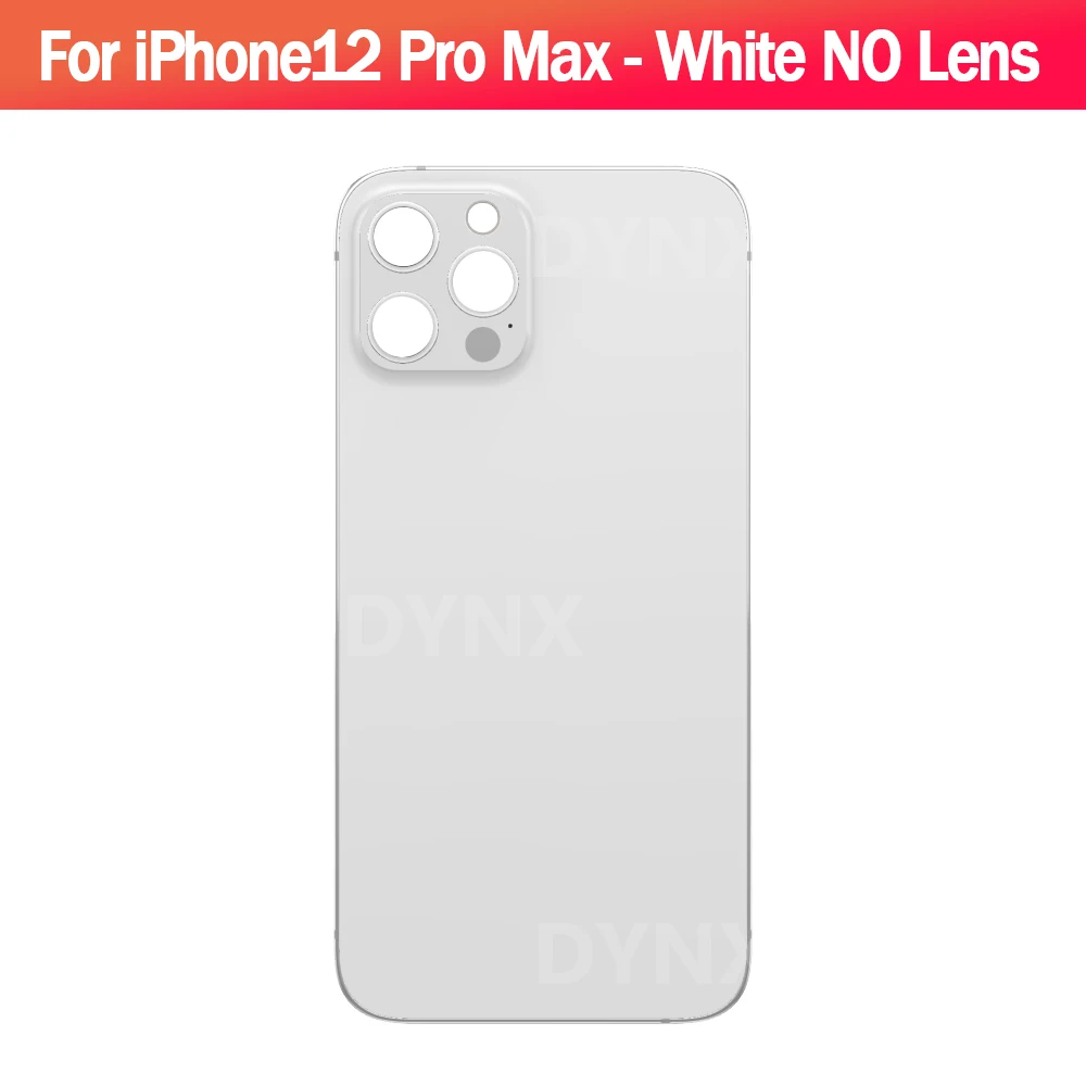 아이폰12 프로 맥스 후면 유리 커버, 빠른 교체용 하우징 배터리 커버, 빅홀 후면 유리 (렌즈 없음)