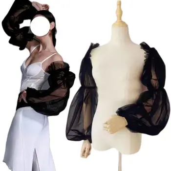 أكمام شبكية جيدة التهوية للنساء ، أكمام أنيقة ورقيقة ، أكمام فانوس ، أكمام عريسية فضفاضة ، بلون واحد ، زوج واحد 4