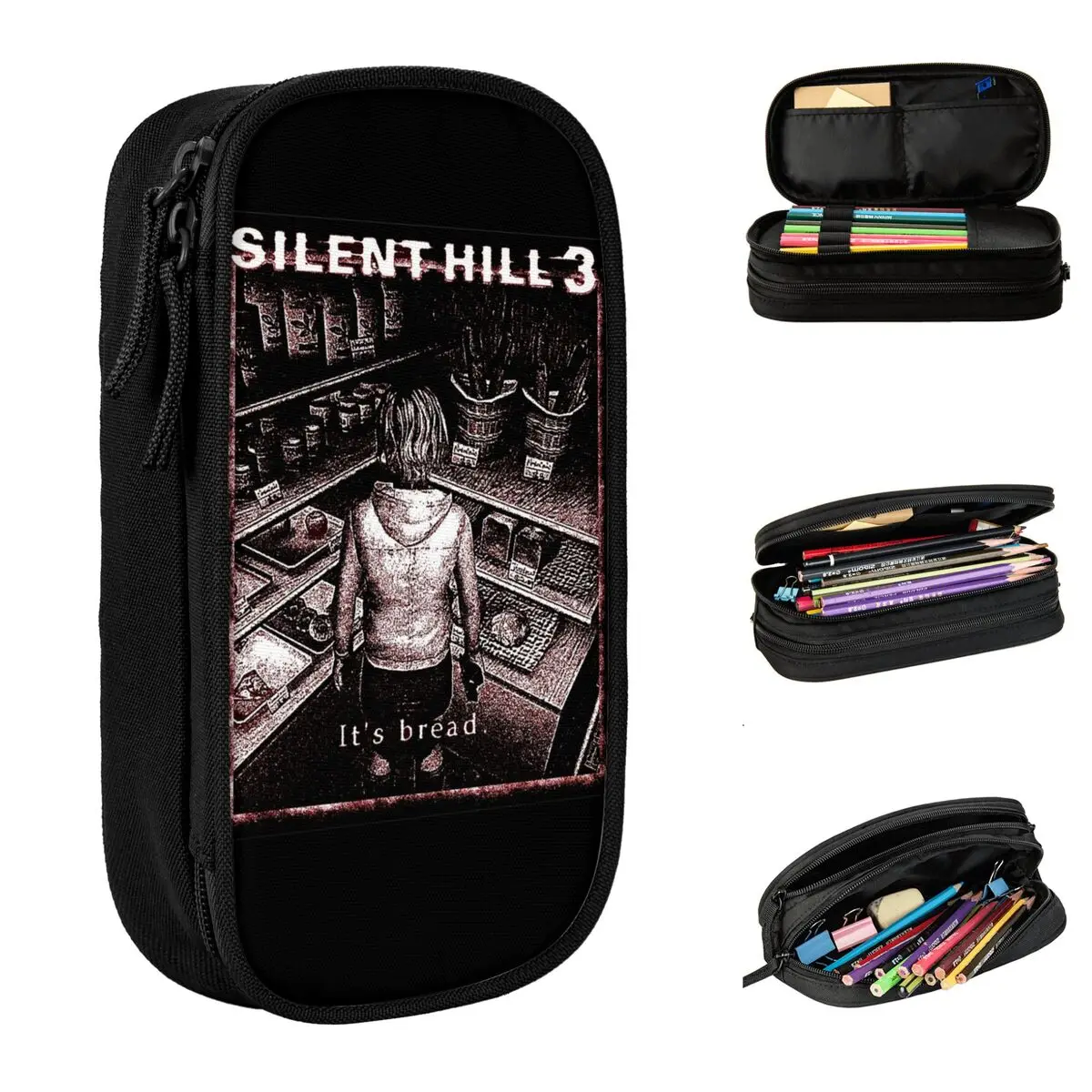 

Это хлеб Silent Hill 3 Аксессуары-Карандаш Чехол большая емкость Детская сумка для карандашей