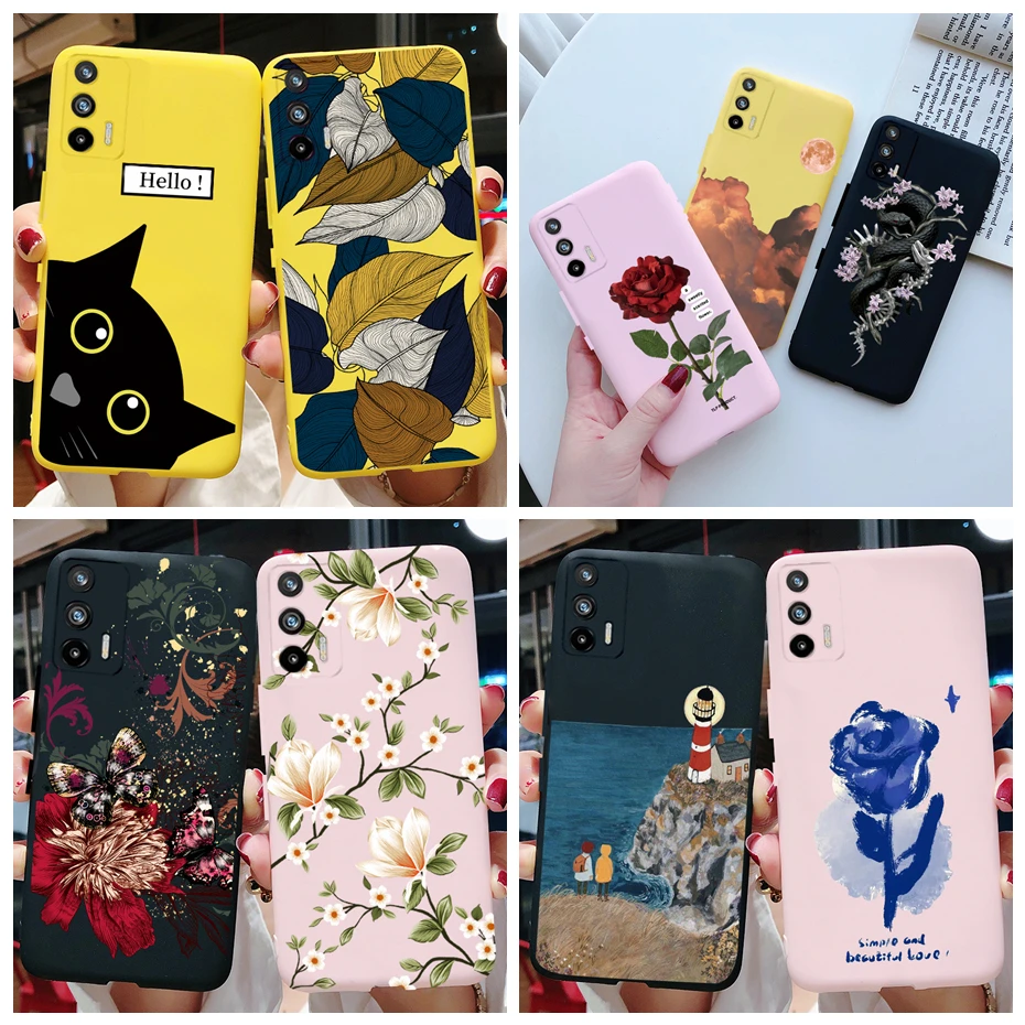 Per Realme Gt Neo 2T Custodia Cartoon Flower Cover Posteriore Custodia Per Telefono Per Oppo Realme Gt Neo2T Neo 2T Rmx2202 5G Custodia Morbida Coque 