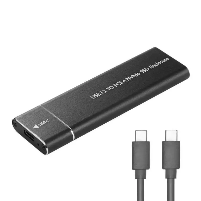 M.2 NVMe SSD External Box USB 3.2 Gen2 10Gbps Aluminum Housing Suitable For M.2 2230/2242/2280 NVMe PCIe SSD