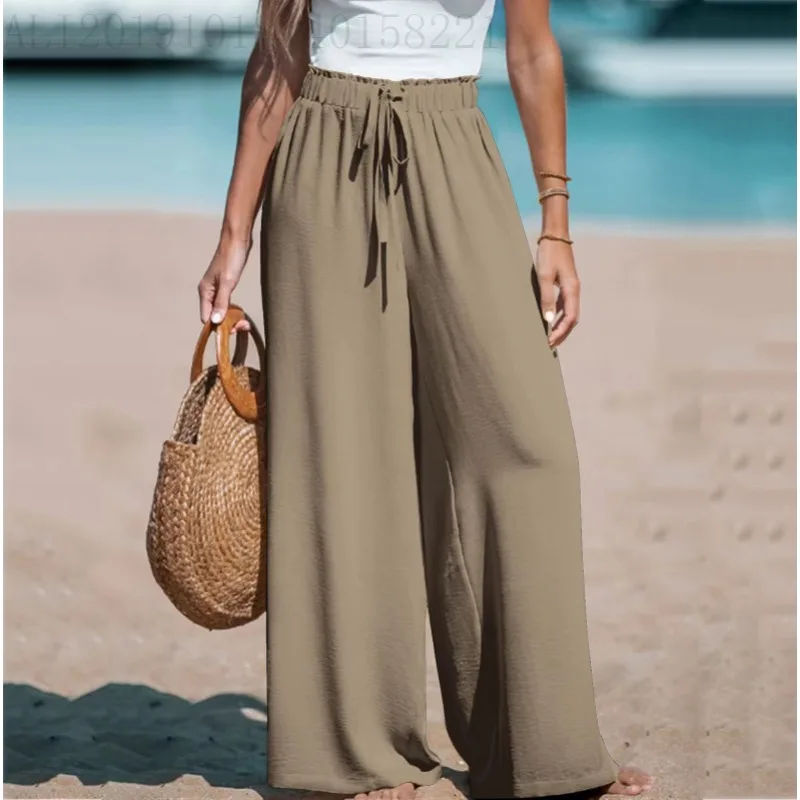 Pantalón Verano Mujer Talla Grande Pantalones De Lino Para Mujer