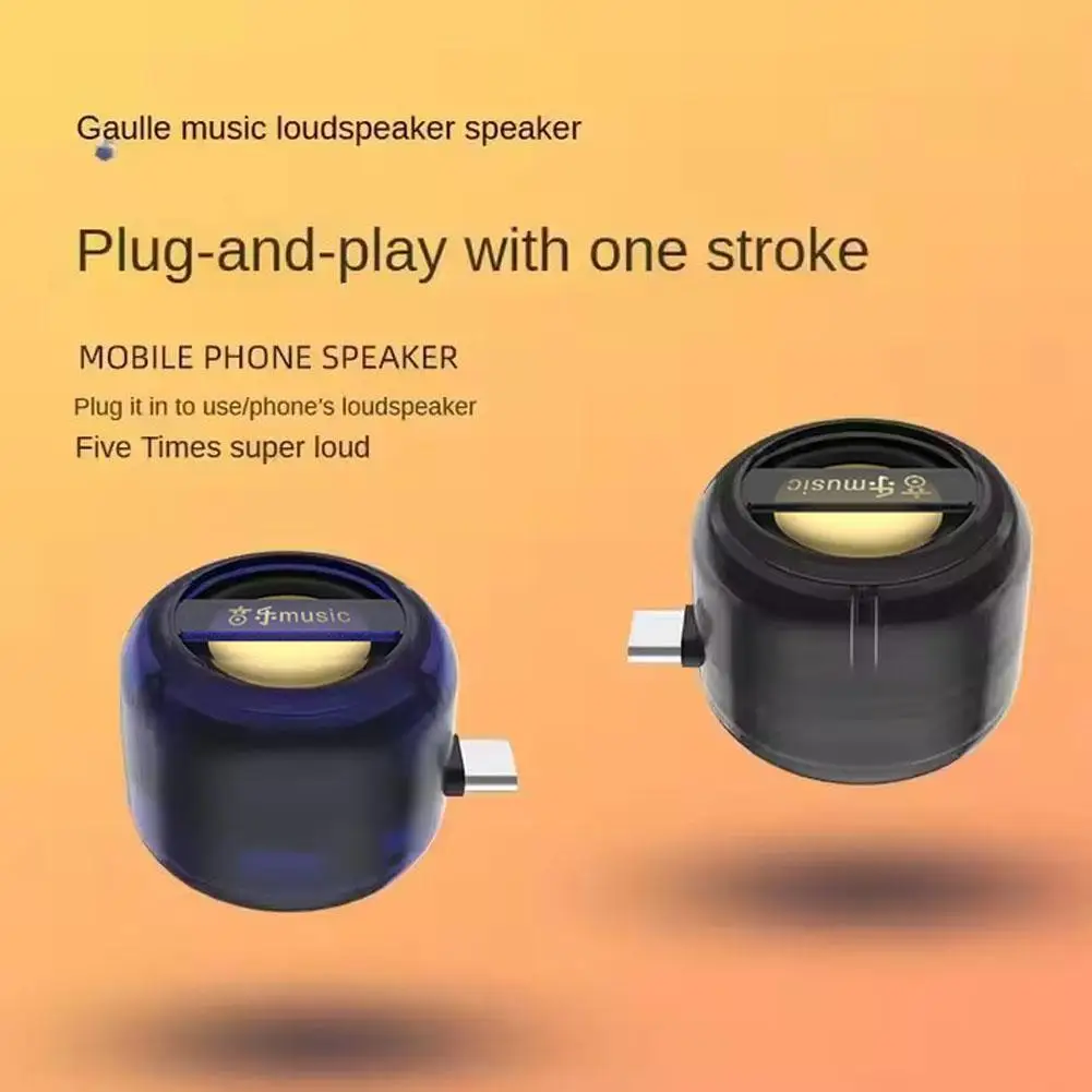 Compact Portable Speaker with USB-C/3.5mm AUX Audio Interface, Plug and Play