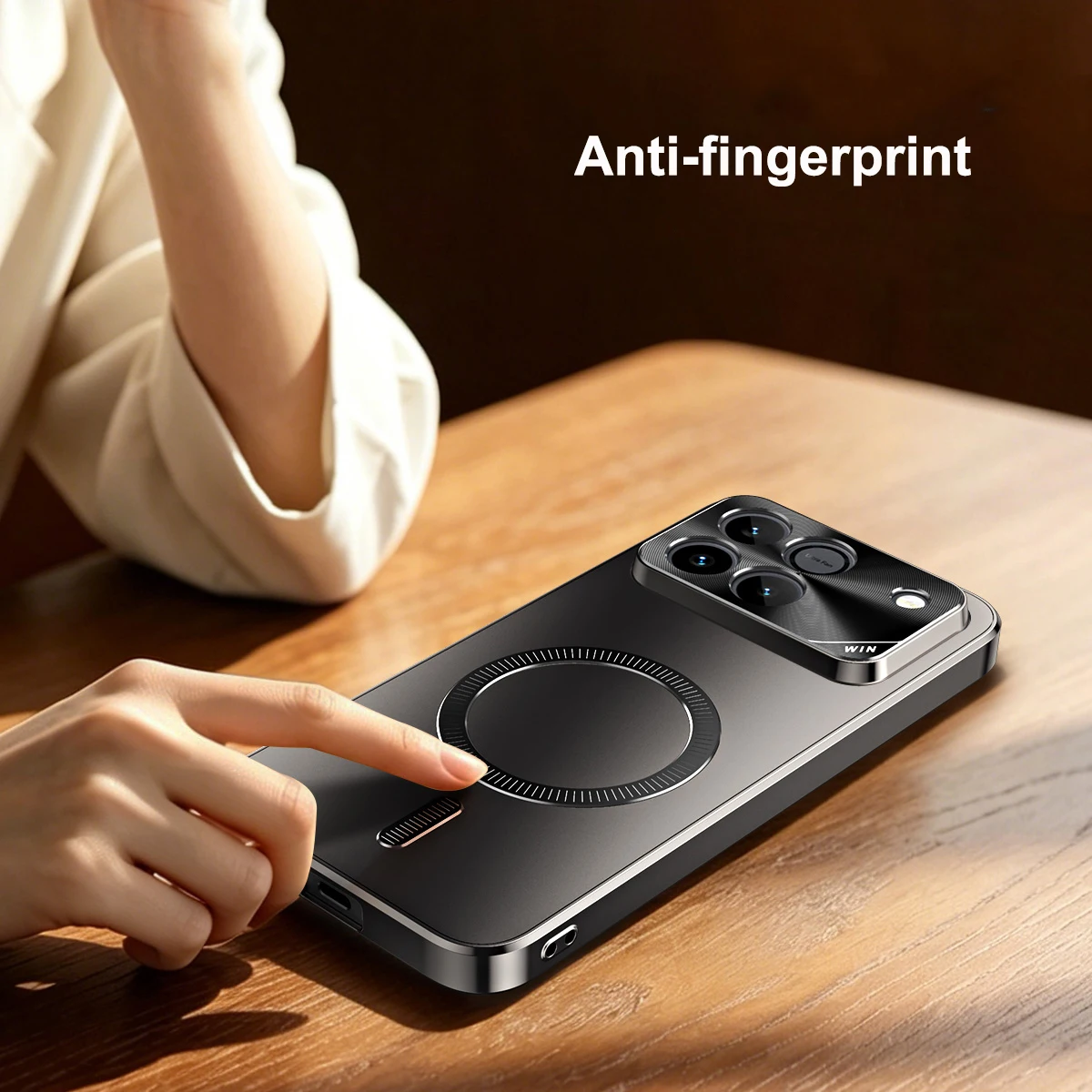 Magnetic Shockproof Phone Case with Mag-safe Charging and Hard Matte Finish