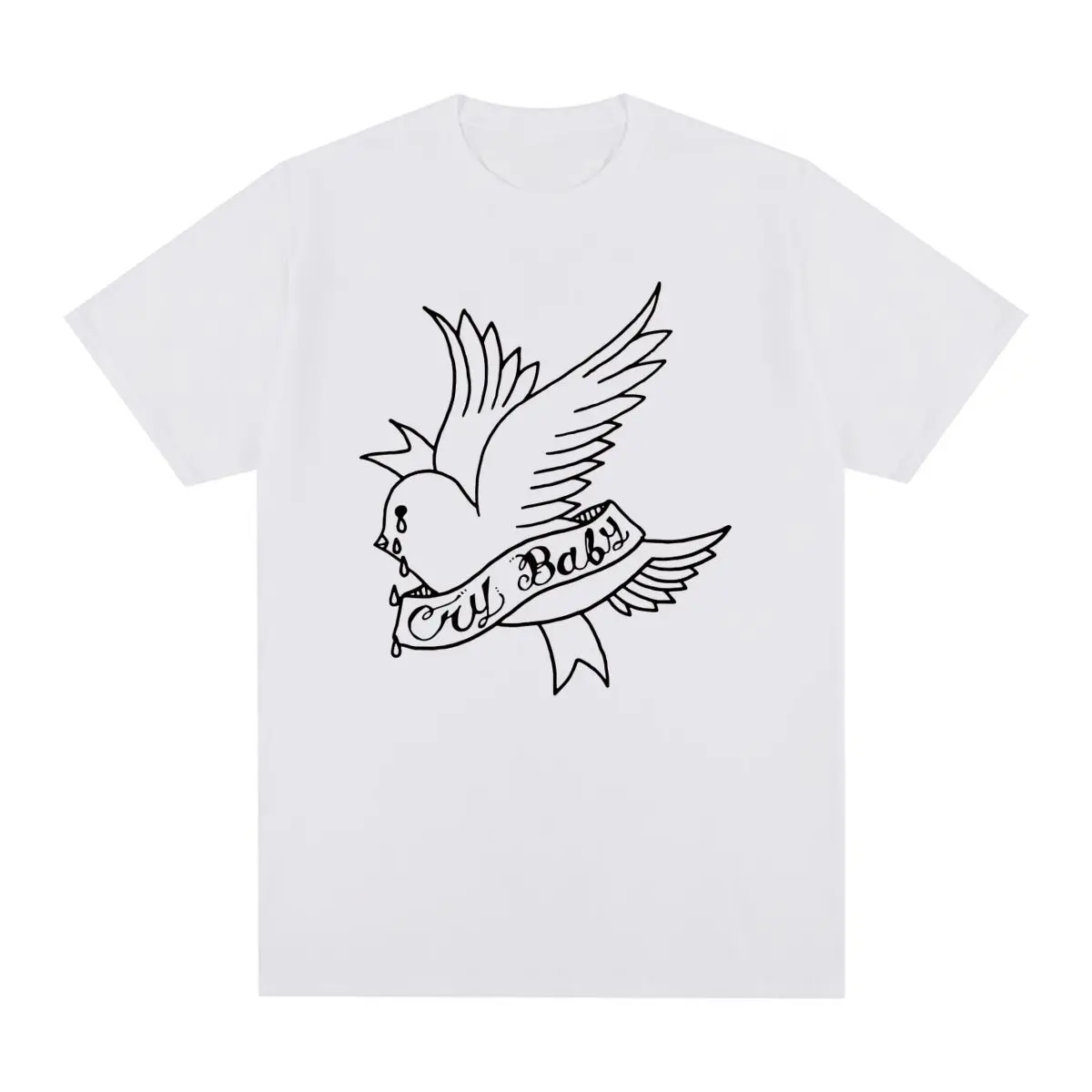 LilPeepCryBabyVintageTshirtAngelCottonMenTshirtNewTee