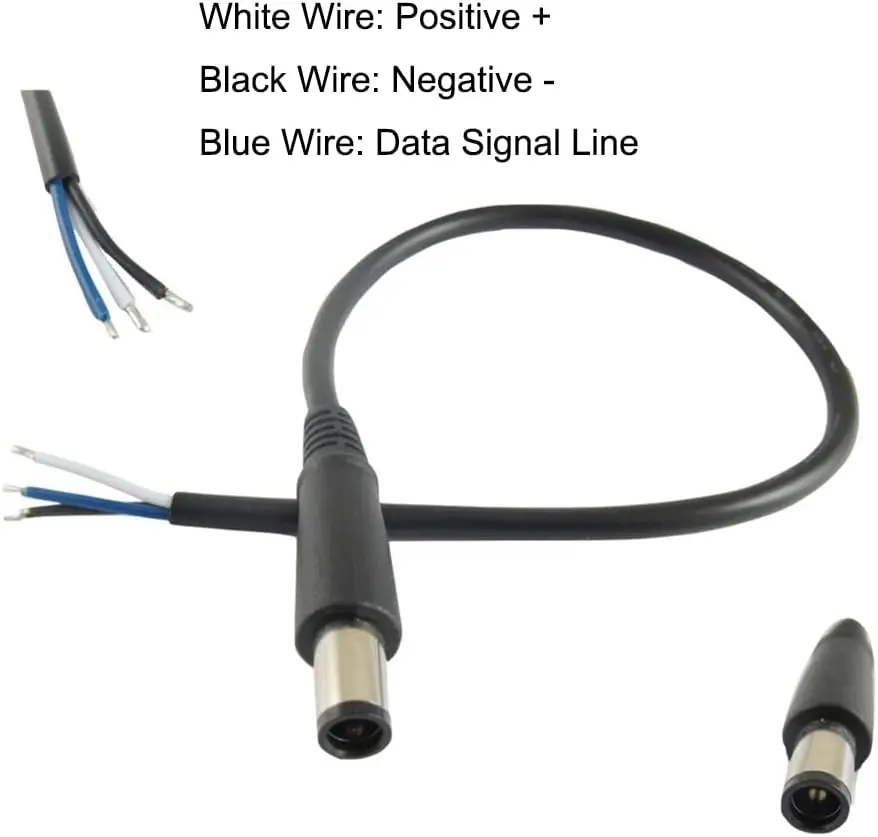 DELL HP ��ü�� 30cm/1ft�� DC �� 7.4x5.0mm �� �÷��� Ŀ���� ���̺� �ڵ� 1��